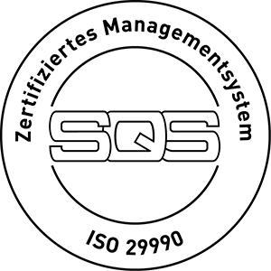 HWS Zertifizierung SQS ISO 29990