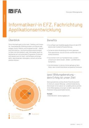 Thumbnail Informatik EFZ Applikationsentwicklung