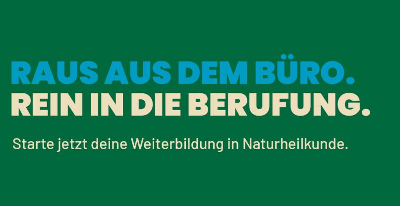 Akademie für Naturheilkunde Kampagne Bild mit Text