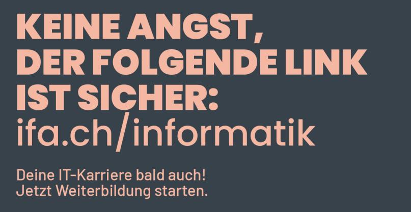 Informatik und Security Kampagne Bild mit Text